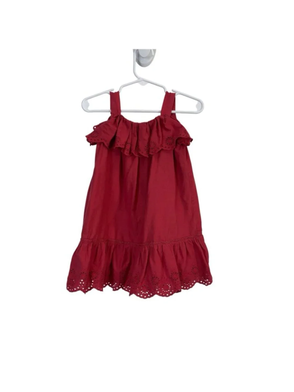 Ralph Lauren POLO Baby Girl Ruffled Eyelet Dress 12 Month